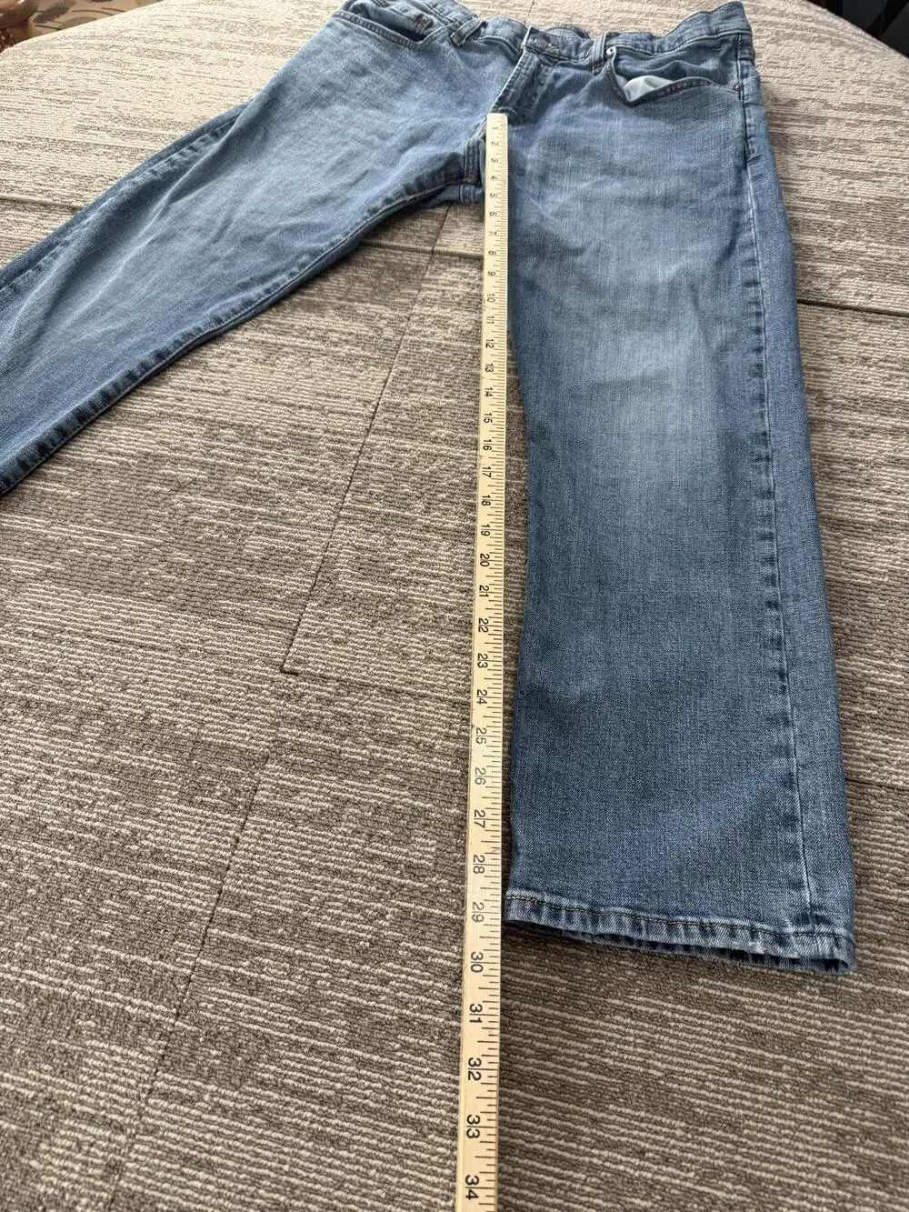 Polo Ralph Lauren Hampton Relaxed Straight Jeans Mens 36x30 Blue Denim Zip Fly